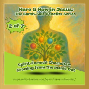 Blog Post 30 Here & Now in Jesus: The Earth-Side Benefits Series – Part 2: Spirit-Formed Character: Growing from the Inside Out 500x500