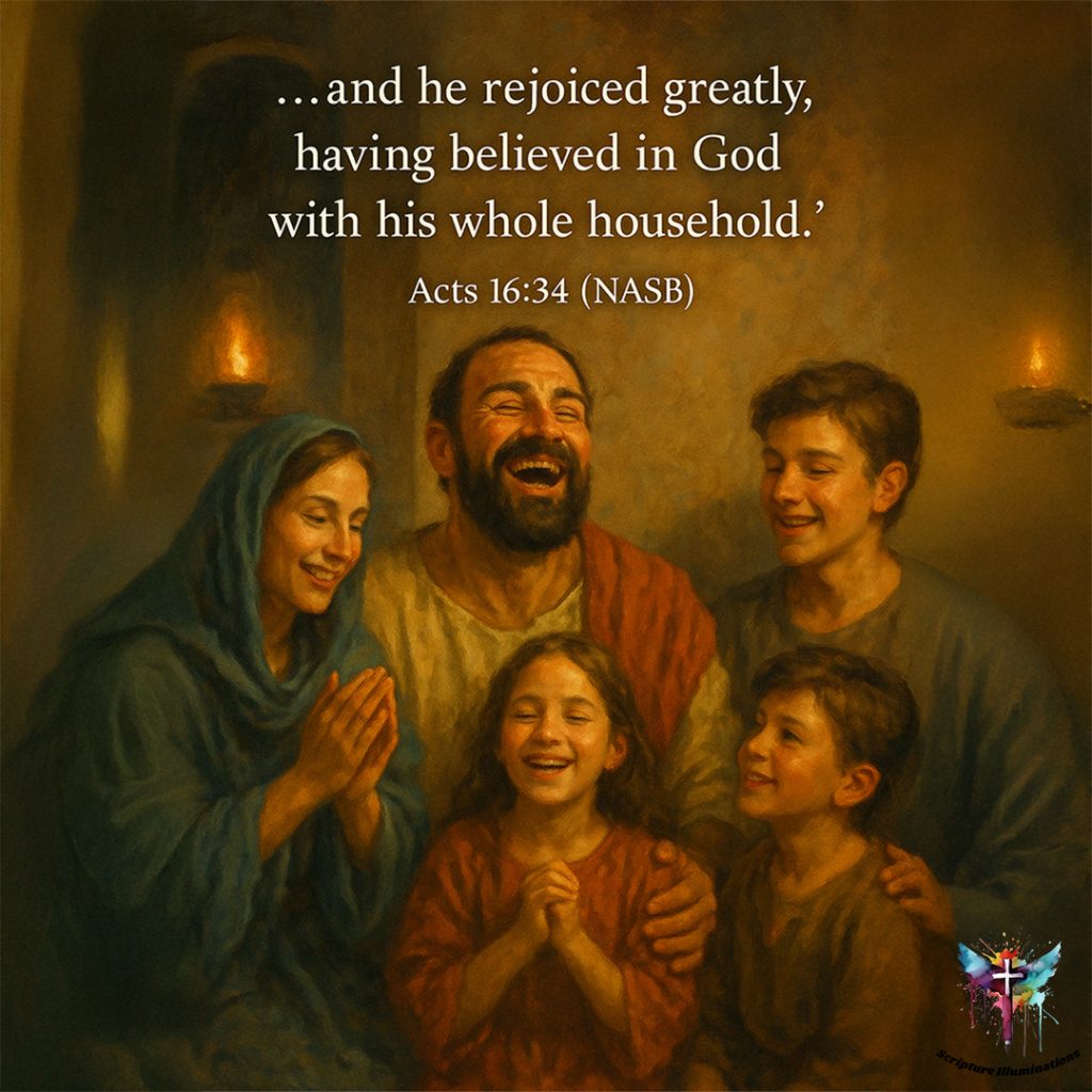 Acts 16:34