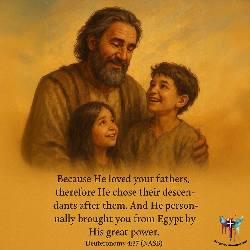Deuteronomy 4:37 